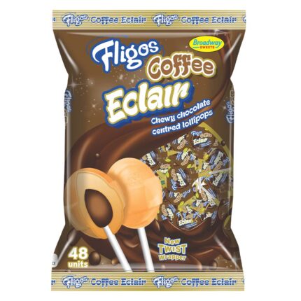Fligos Coffee Eclair Lollipops 48