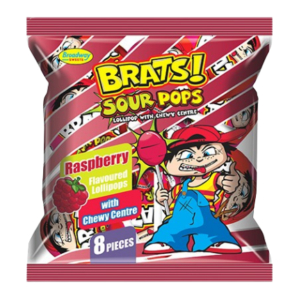 Brats Sour Pops 3D Bag_Raspberry